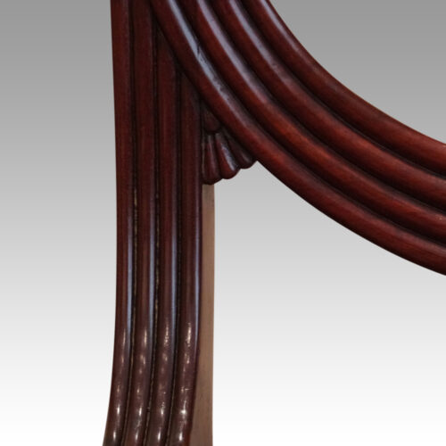 Set of 10 Regency mahogany dining chairs detail
