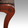Set of 10 Regency mahogany dining chairs front leg detail