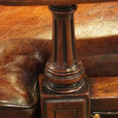 Victorian Leather desk chair arm support