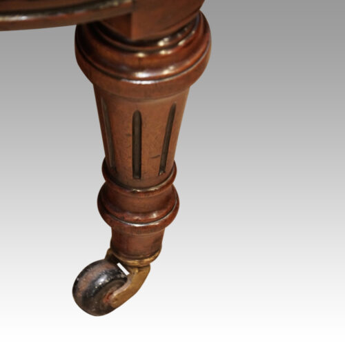 Victorian Leather desk chair leg