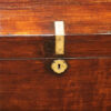 Victorian brass bound officers military chest escutcheon