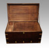 Victorian brass bound officers military chest interior