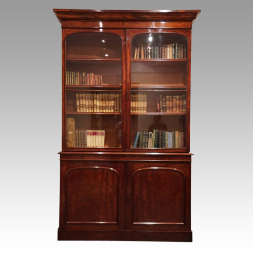 Victorian mahogany library bookcase