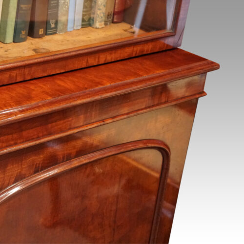 Victorian mahogany library bookcase corner