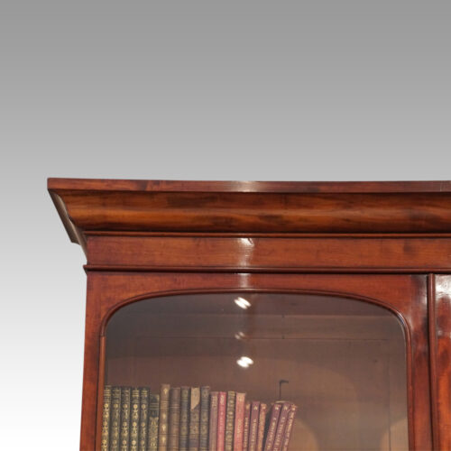 Victorian mahogany library bookcase cornice