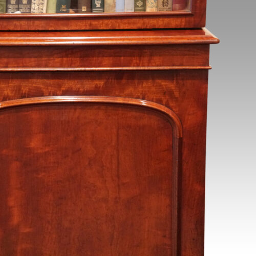 Victorian mahogany library bookcase door arch