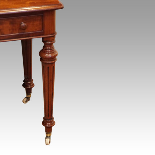 Victorian mahogany side table leg detail