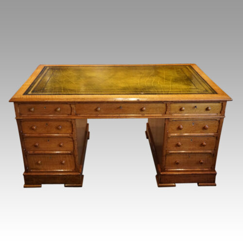 Victorian oak partners desk