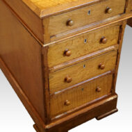Victorian oak partners desk drawers