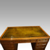 Victorian oak partners desk leather