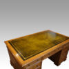 Victorian oak partners desk top angle