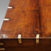 Victorian teak brass bound military chest corners
