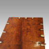 Victorian teak brass bound military chest top