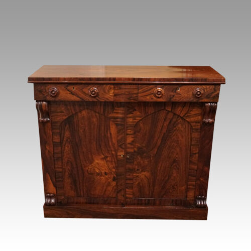 William IV rosewood side cabinet front
