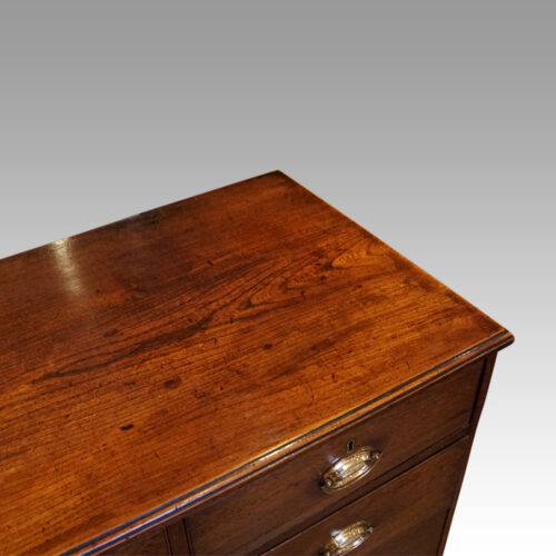Antique elm chest corner