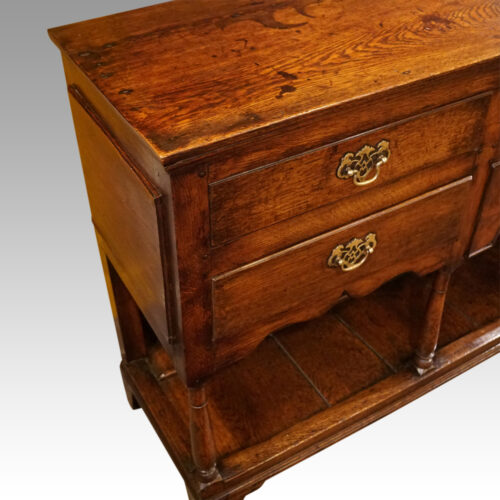 Antique oak dresser base corner