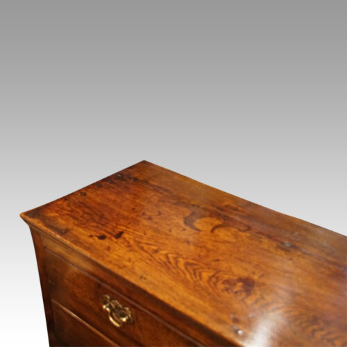 Antique oak dresser base detail top