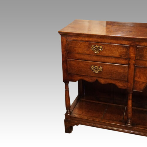 Antique oak dresser base end drawers
