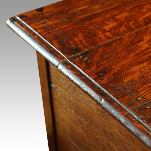 Antique oak small dresser base edge