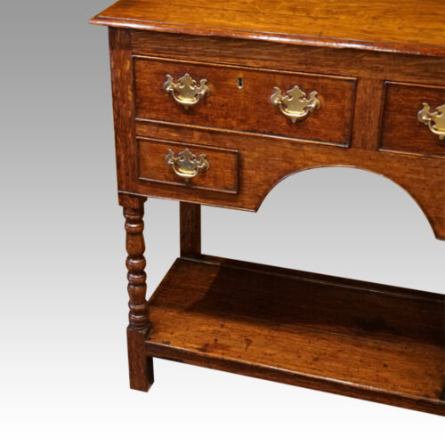 Antique oak small dresser base handles