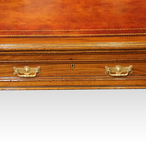 Edwardian mahogany partners desk central drawer
