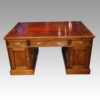 Edwardian mahogany partners desk rear
