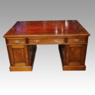 Edwardian mahogany partners desk rear