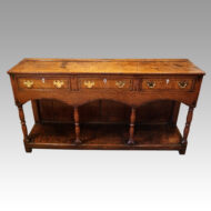 Georgian oak inlaid dresser base