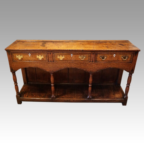 Georgian oak inlaid dresser base