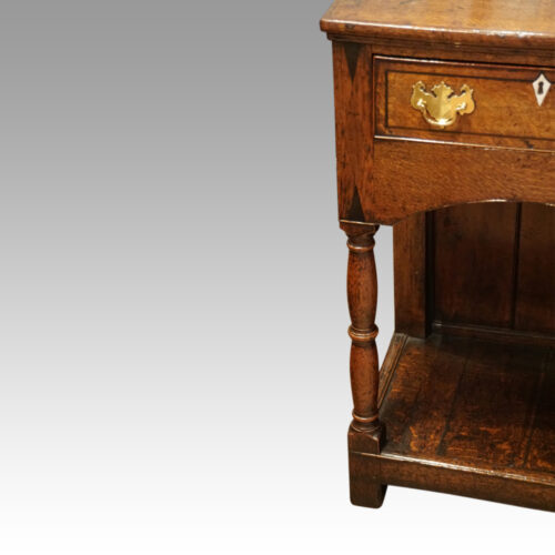 Georgian oak inlaid dresser base leg