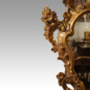Gilt cartouche shaped mirror shoulder
