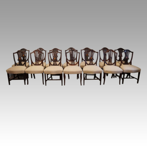 Harlequin set of 14 dining chairs