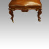 Large Victorian leather stool end view