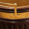 Pair of extra large mahogany peat buckets brass banding