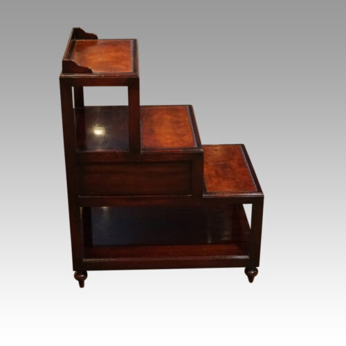 Pair of mahogany bedsides side view