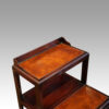 Pair of mahogany bedsides top shelf
