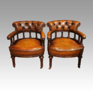 Pair of Victorian tub desk chairs