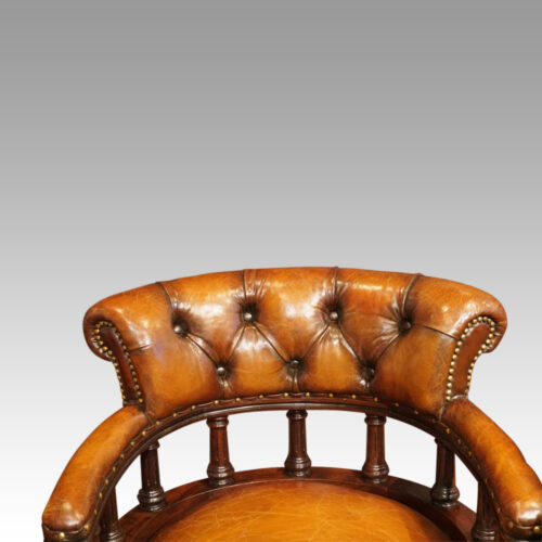 Pair of tub desk chairs back
