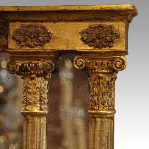 Regency gilt pier mirror capital details