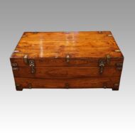 Victorian iron bound military chest