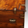 Victorian iron bound military chest corner
