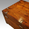 Victorian iron bound military chest corner top