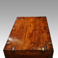 Victorian iron bound military chest top