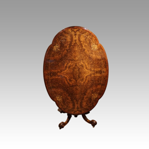 Victorian inlaid walnut loo table