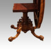 Victorian inlaid walnut loo table base