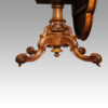 Victorian inlaid walnut loo table base view