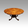 Victorian inlaid walnut loo table side view