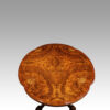 Victorian inlaid walnut loo table top view