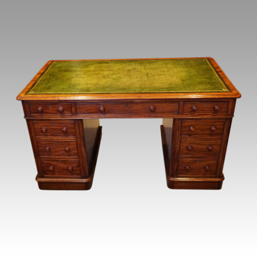 Victorian mahogany pedestal desk