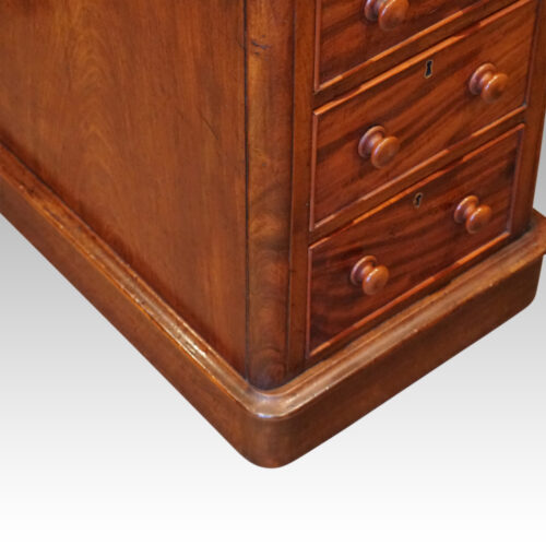 Victorian mahogany pedestal desk plinth